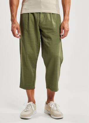 Pantalon 7/8 talie înaltă talie înaltă verde OLOW bărbat