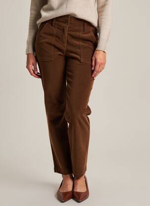 Pantalon slim talie înaltă talie înaltă maro MARIE ILE DE RE femeie