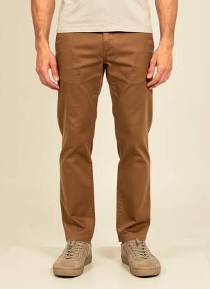 Pantalon chino țesătură poplin mărime normală maro TOMMY HILFIGER bărbat