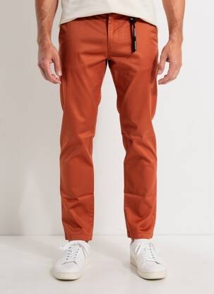 Pantalon chino țesătură poplin mărime normală portocalie STRELLSON bărbat
