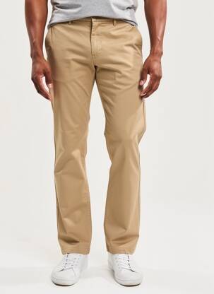 Pantalon chino țesătură poplin mărime normală maro TOMMY HILFIGER bărbat