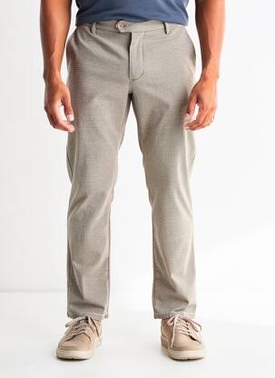 Pantalon chino elasticitate mărime normală bej TELERIA ZED bărbat
