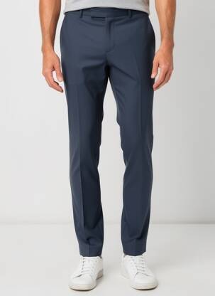 Pantalon slim țesătură poplin mărime normală albastru STRELLSON bărbat