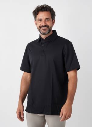 Tricou croială cambrată mâneci scurte negru DESOTO bărbat