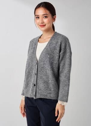 Vestă cu mâneci lungi elasticitate gri SÉZANE femeie