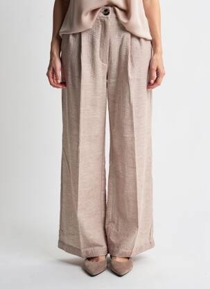 Pantalon larg buzunare mărime normală bej SANDERY femeie