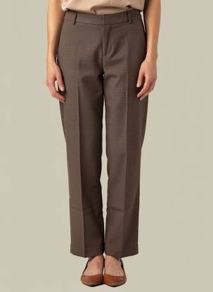 Pantalon drept elasticitate mărime normală maro I.CODE (By IKKS) femeie