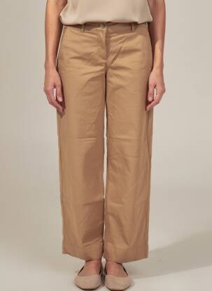 Pantalon drept elasticitate mărime normală maro BREAL femeie