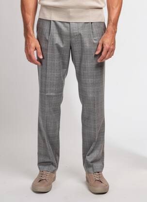Pantalon chino țesătură melanj mărime normală gri MMX bărbat