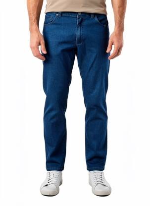 Pantalon chino elasticitate mărime normală albastru MEYER bărbat