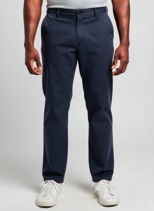 Pantalon chino elasticitate talie joasă albastru MEYER bărbat