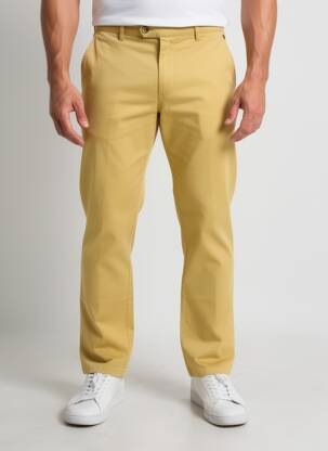 Pantalon chino elasticitate mărime normală galben MEYER bărbat