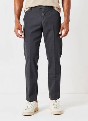 Pantalon chino țesătură melanj mărime normală negru MEYER bărbat
