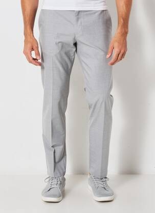 Pantalon slim țesătură melanj mărime normală gri MEYER bărbat