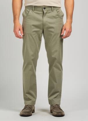 Pantalon chino țesătură poplin mărime normală verde MEYER bărbat