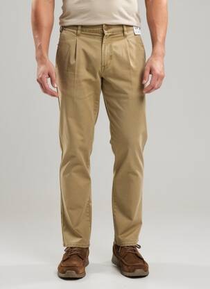 Pantalon chino elasticitate mărime normală bej M5 BY MEYER bărbat