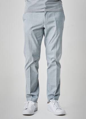 Pantalon chino imprimeu imprimeu prinț de wales talie înaltă albastru MEYER bărbat