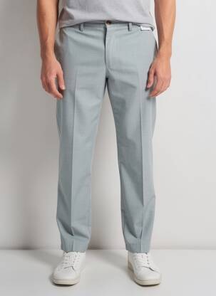 Pantalon chino imprimeu imprimeu prinț de wales mărime normală gri M5 BY MEYER bărbat