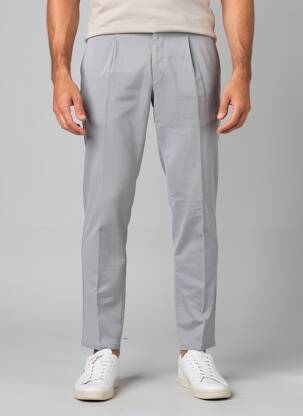 Pantalon chino țesătură melanj mărime normală gri MMX bărbat