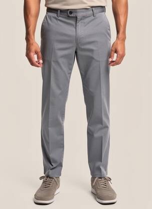 Pantalon chino țesătură melanj mărime normală albastru MMX bărbat
