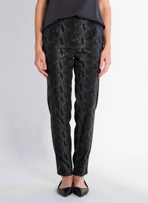 Pantalon slim talie elastică mărime normală negru CISO femeie