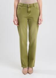 Blugi cu croială slim elasticitate mărime normală verde YEST femme