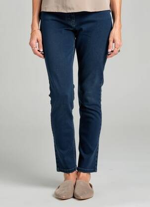Jegging țesătură brută mărime normală albastru SIGNATURE femeie