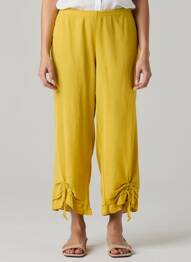 Pantalon 7/8 talie elastică mărime normală galben G!OZE femme