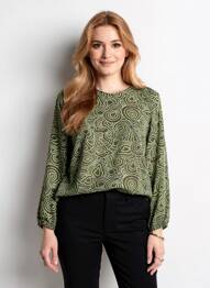 Tricou mâneci lungi mâneci lungi verde CISO femme