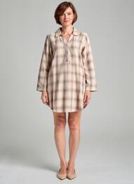 Rochie scurtă mâneci lungi mâneci lungi bej CISO femeie