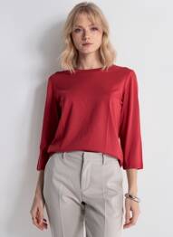 Tricou elasticitate mâneci 3/4 roșu BRANDTEX femme