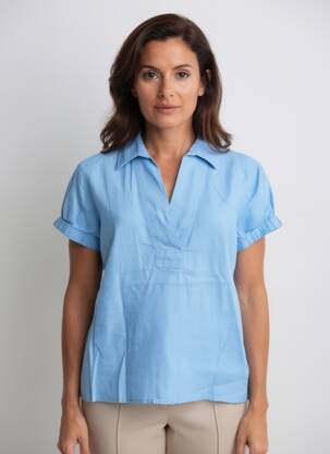 Bluză mâneci scurte mâneci scurte albastru BRANDTEX femme