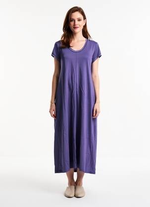 Rochie midi mâneci scurte mâneci scurte violet GUITARE femeie