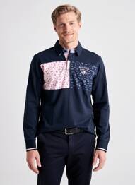 Polo mâneci lungi mâneci lungi albastru MCS bărbat