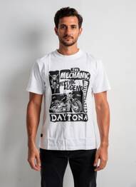 Tricou elasticitate mâneci scurte alb DAYTONA bărbat