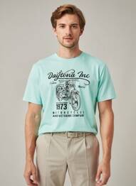 Tricou elasticitate mâneci scurte albastru DAYTONA bărbat