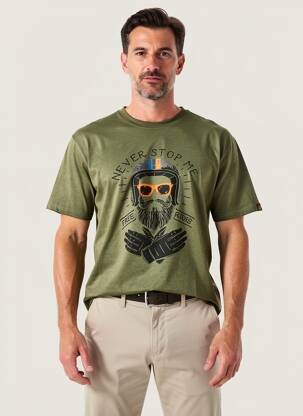 Tricou elasticitate mâneci scurte verde DAYTONA bărbat