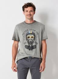 Tricou elasticitate mâneci scurte gri DAYTONA bărbat