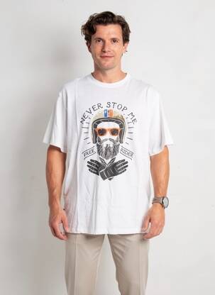 Tricou elasticitate mâneci scurte alb DAYTONA bărbat