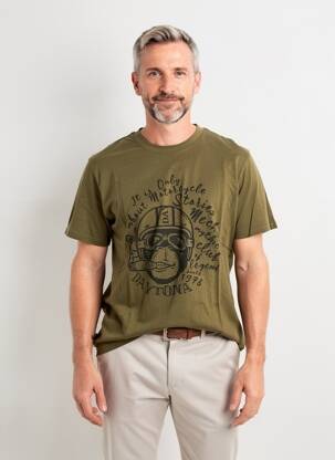 Tricou elasticitate mâneci scurte verde DAYTONA bărbat