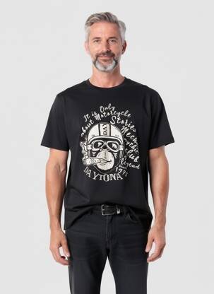 Tricou elasticitate mâneci scurte negru DAYTONA bărbat