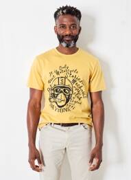 Tricou elasticitate mâneci scurte galben DAYTONA bărbat