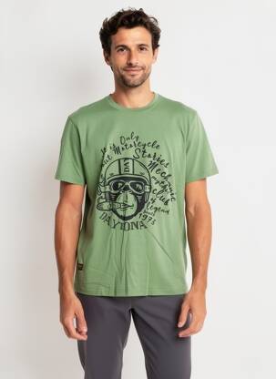 Tricou elasticitate mâneci scurte verde DAYTONA bărbat
