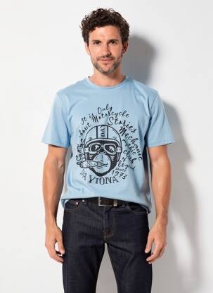 Tricou elasticitate mâneci scurte albastru DAYTONA bărbat