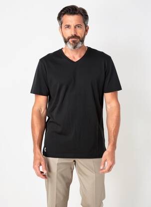 Tricou croială cambrată mâneci scurte negru DAYTONA bărbat
