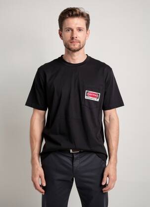 Tricou broderie mâneci scurte negru DAYTONA bărbat