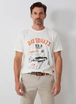 Tricou elasticitate mâneci scurte bej DAYTONA bărbat