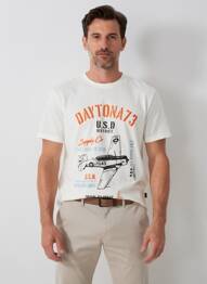 Tricou elasticitate mâneci scurte bej DAYTONA bărbat