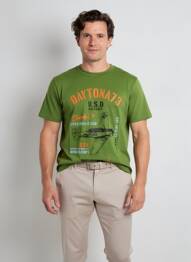 Tricou elasticitate mâneci scurte verde DAYTONA bărbat