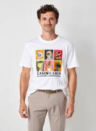 Tricou elasticitate mâneci scurte alb DAYTONA bărbat